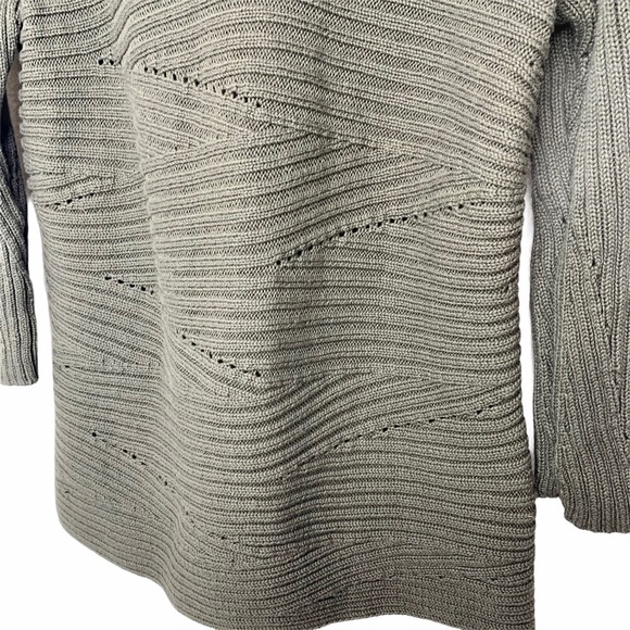 David Brooks Green Woven Cable Knit Sweater - Picture 6 of 11